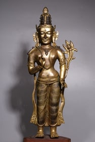 Chinese Gilt Bronze Standing  Buddha