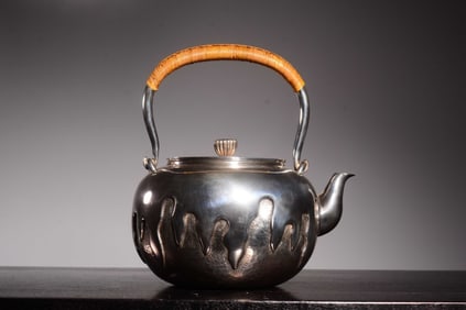 Japanese Sterling Silver Teapot w Hallmark