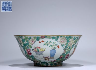 Chinese Famille Rose Porcelain Bowl, Mark