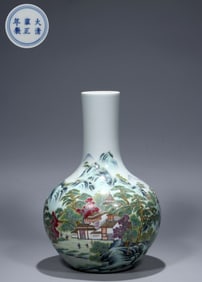 Chinese Famille Rose Porcelain Vase,Mark