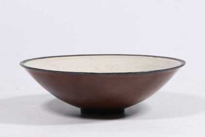 Ming Chinese Ding Ware Glazed Bowl