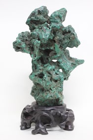 A Malachite Stone Carved Sculpture