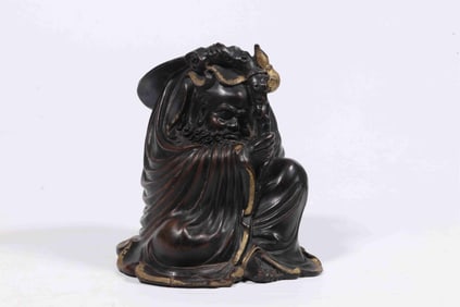 Republic Chinese Wood Carved Figurine