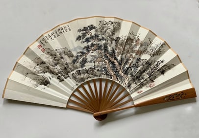 Chinese Ink Color Fan Painting