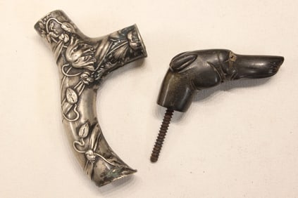 Two Antique Handles, one is Silver