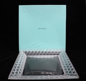 Tiffany &Co Clear Glass Tray