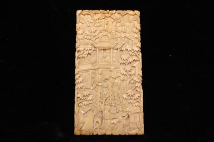 Vintage Chinese Bone Carved Case