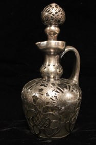 Sterling Silver Over Glass Liquor Decanter
