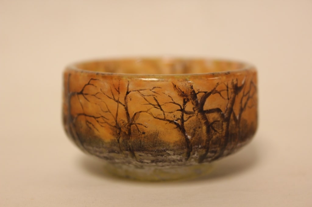 Daum Nancy Enamel Cameo Glass Miniature Cup (1 of 7)