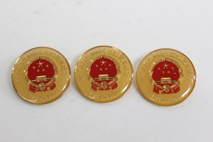 3 Chinese 50th Anniversary Commemorative Medal