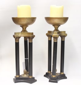 Pair of Bronze Candlestick