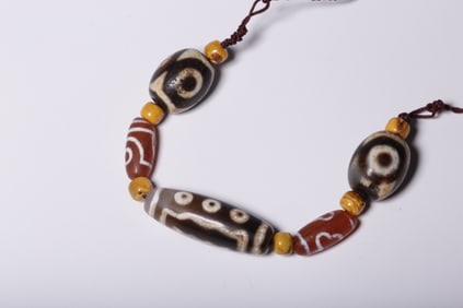 Chinese Agate Tianzhu Beads Bracelet