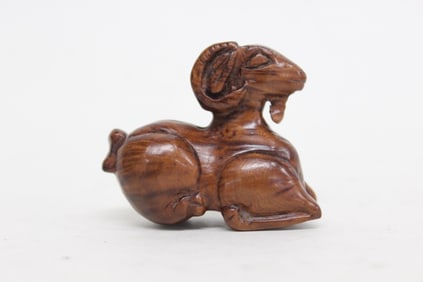 Huanghuali Wood Carved Goat