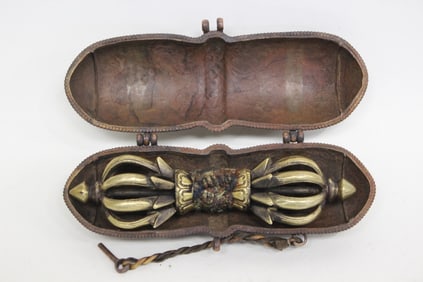 Tibetan Gilded Bronze Ritual Vajra Dorjee