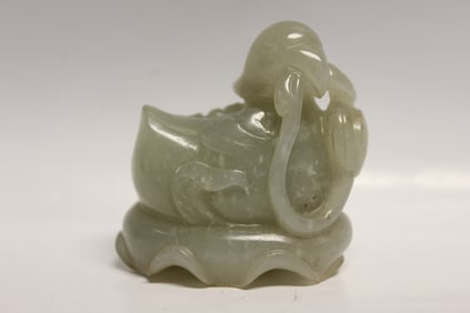 Chinese Jade Carved Swan