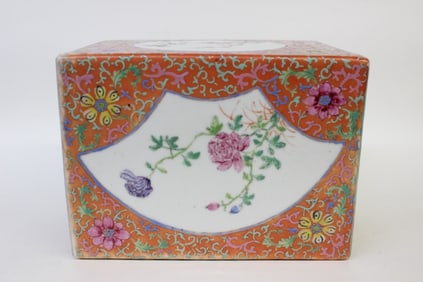 Chinese Famille Rose Porcelain Pillow