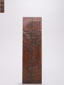 Pair of Chinese Hongmu Wood Paper Weight