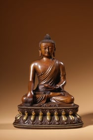 Republican Chinese Gilt Bronze Buddha