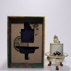 Chinese White Glazed Footed Incense Burner