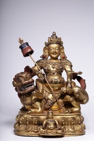 Qing Chinese Gilt Bronze Buddha
