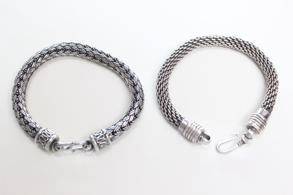 Two Sterling Silver Bracelet (1 of 6)