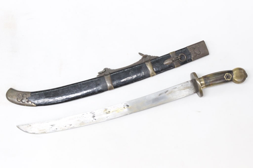 Antique Chinese Liyuedao willow leaf Sabre Sword (1 of 12)