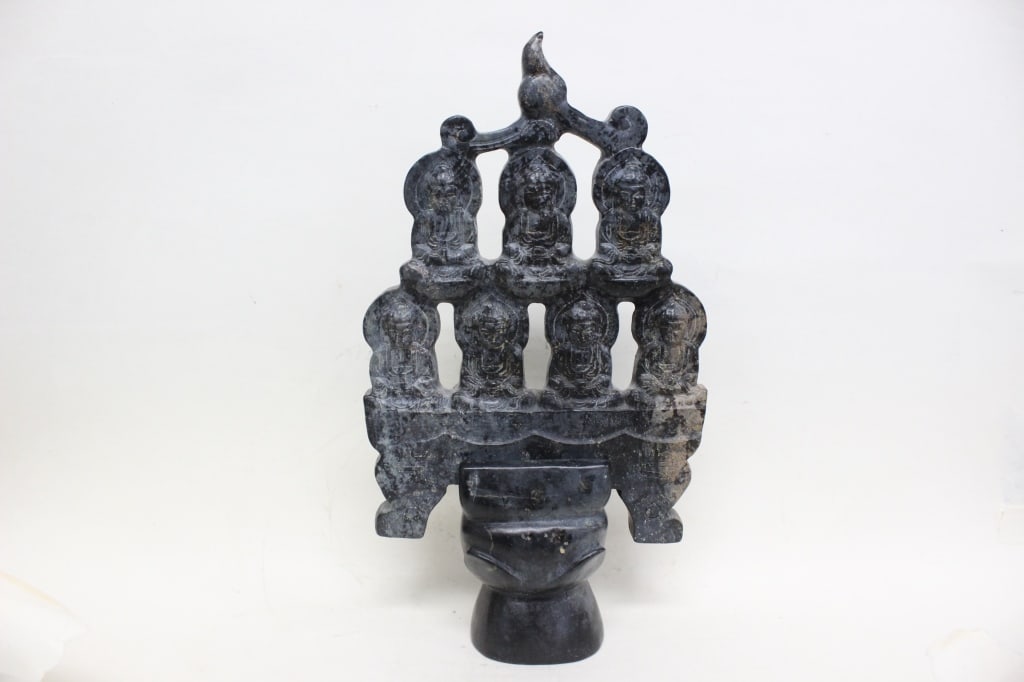 Chinese Iron meteorite Buddha Statue (1 of 12)
