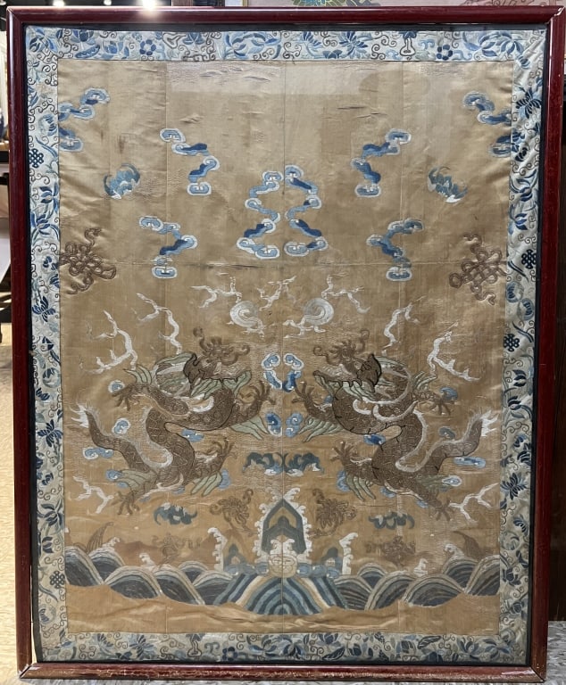 Antique Chinese Silk Embroidery Panel