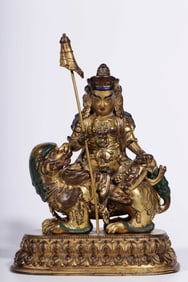 Qing Chinese Bronze Buddha Sculpture