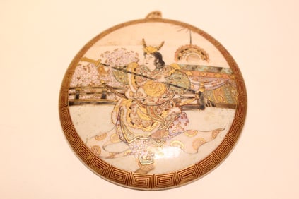 Fine Quality Japanese Satsuma Figural Plaque,19th.