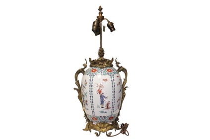 Vintage 19th.C European Porcelain Vase made into Lamp