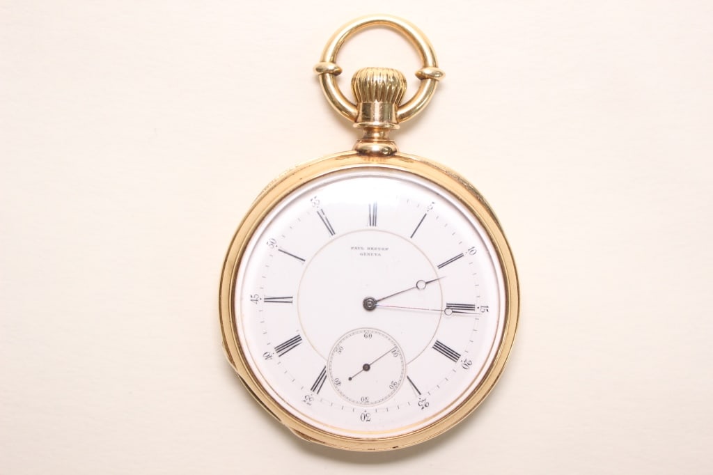 Vintage PAUL BRETON GENEVA 14K Gold Pocket Watch (1 of 11)