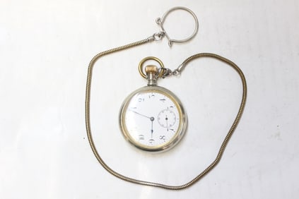 American Pocket Watch w Chain