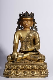 Chinese Gilt Bronze Buddha Sculpture
