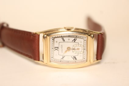 Latham 14K Solid Gold Wristwatch ,Art-Deco Style