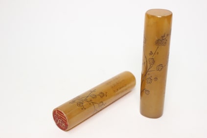 Two Chinese Soapstone Seals