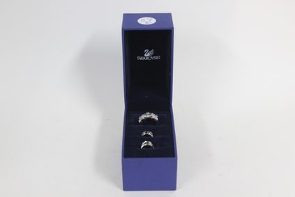 14K Whit Gold Ring and Earring Set