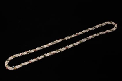 Pearl and Semi-Stone Twisted Strand Necklace w Gol