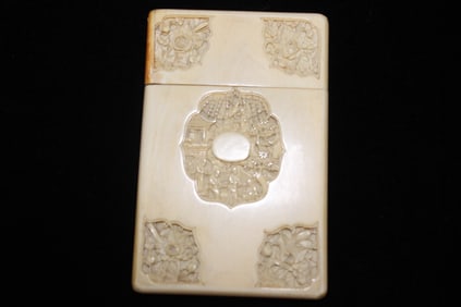 Japanese Bone Carved Cigar Case