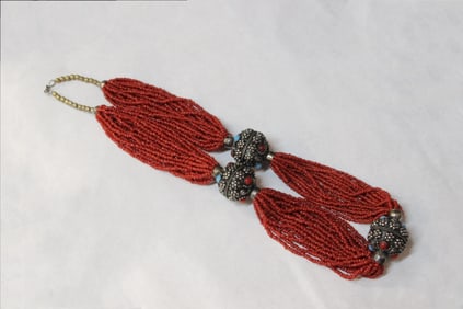 Tibetan Coral Strand Necklace