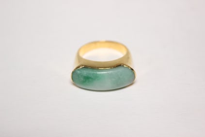 14K Gold Jadeite Ring