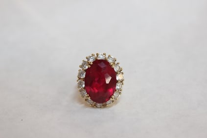 Ruby Women Silver Ring