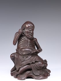 Qing Chinese Bamboo Carved Luohan Figural