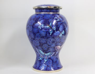 Vintage Chinese Cloisonne Cover Tea Caddy or Vase