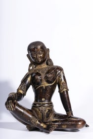 Qing Chinese Bronze Guanyin Sculpture