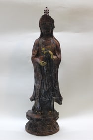 Chinese Metal Guanyin Statue
