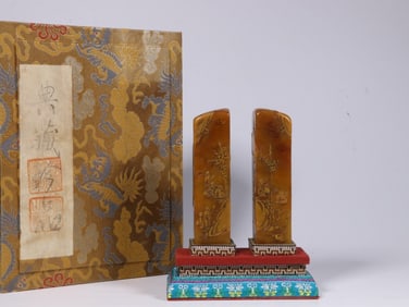 Pair of Chinese Hand Carved Soapstone Seals