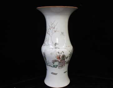 19th.C Chinese Famille Rose Porcelain Vase