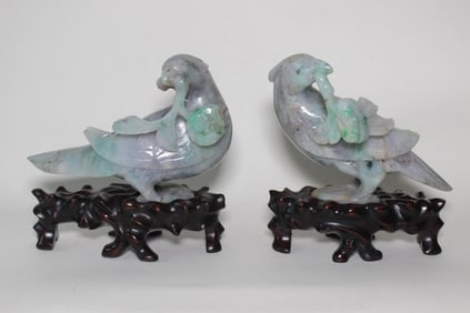 Culture Revolution Period,Chinese Jadeite Birds
