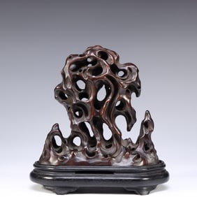 Chinese Huangyang Wood Carved Incense Burner